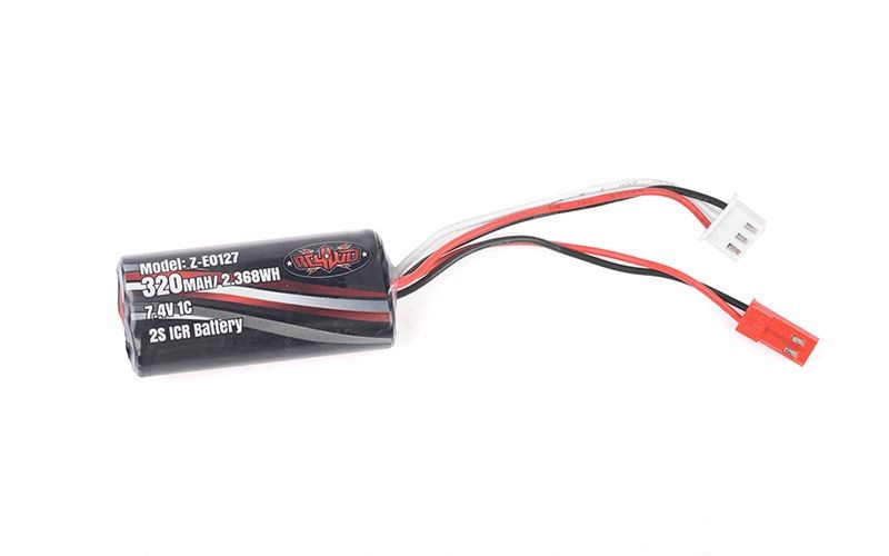 Batería de iones de litio RC4WD 7.4V 320mAh con enchufe de equilibrio Z-E0127 2S JST 1/24 TF2-