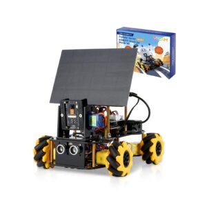 Cámara inteligente ACEBOTT ESP32 robot solar coche, movimiento omnidireccional 4x4 remo...-