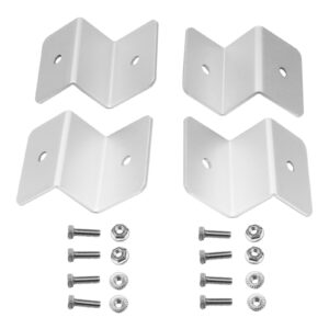 4 x Soportes de panel solar de metal para montaje en techo / autocaravana / caravana / barco-