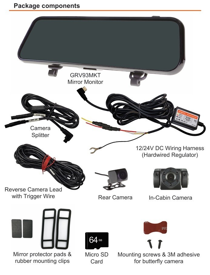 Gator 9" Reverse Camera System w/ Touch Screen & Triple (3) Camera Kit GRV93MKT - Image 5