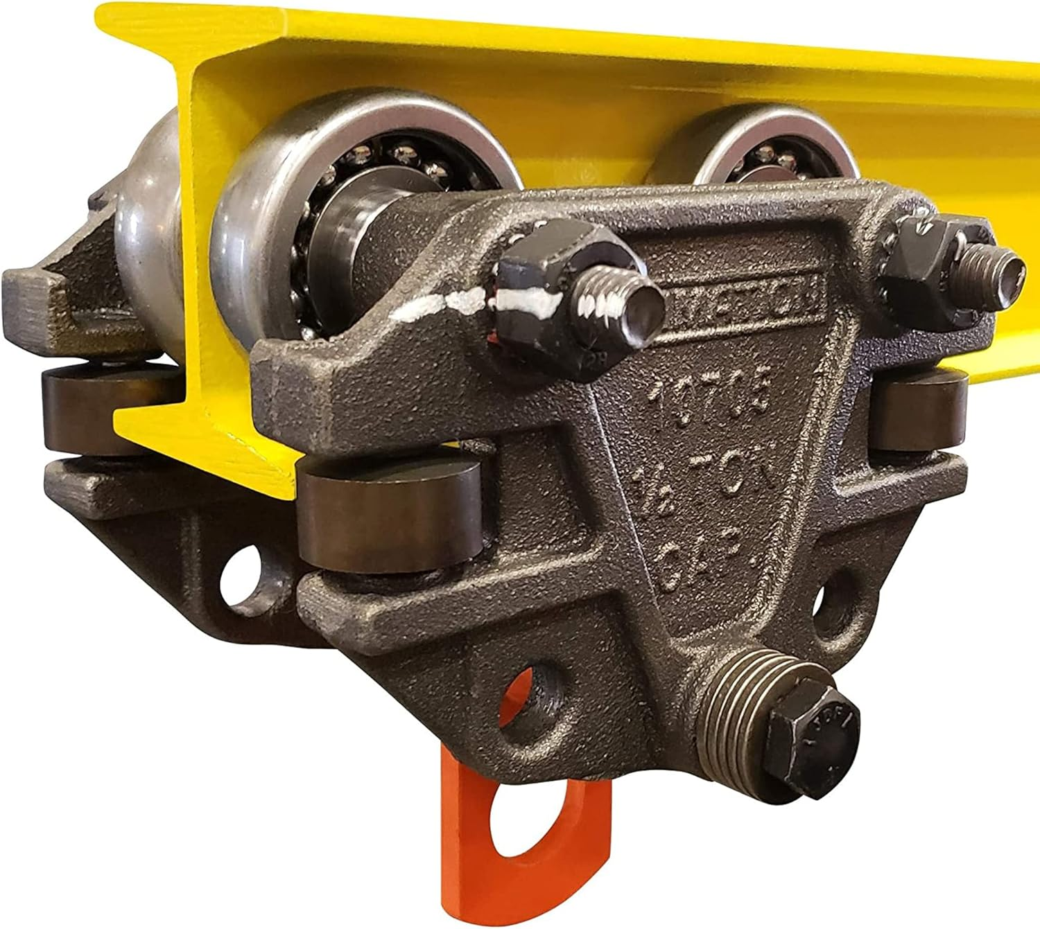 Heavy Duty1000Pound Capacity I Beam Trolley W/Guide Rollers Automotive Assembly