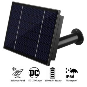 Paneles solares para cámara Trail 4W DC 12V/6V salida panel solar con batería-