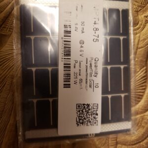 X8 PCs PowerFilm® Flexible Solar Cell Panels (4.8v @ 50ma) MPT4.8-75 - DIY Parts