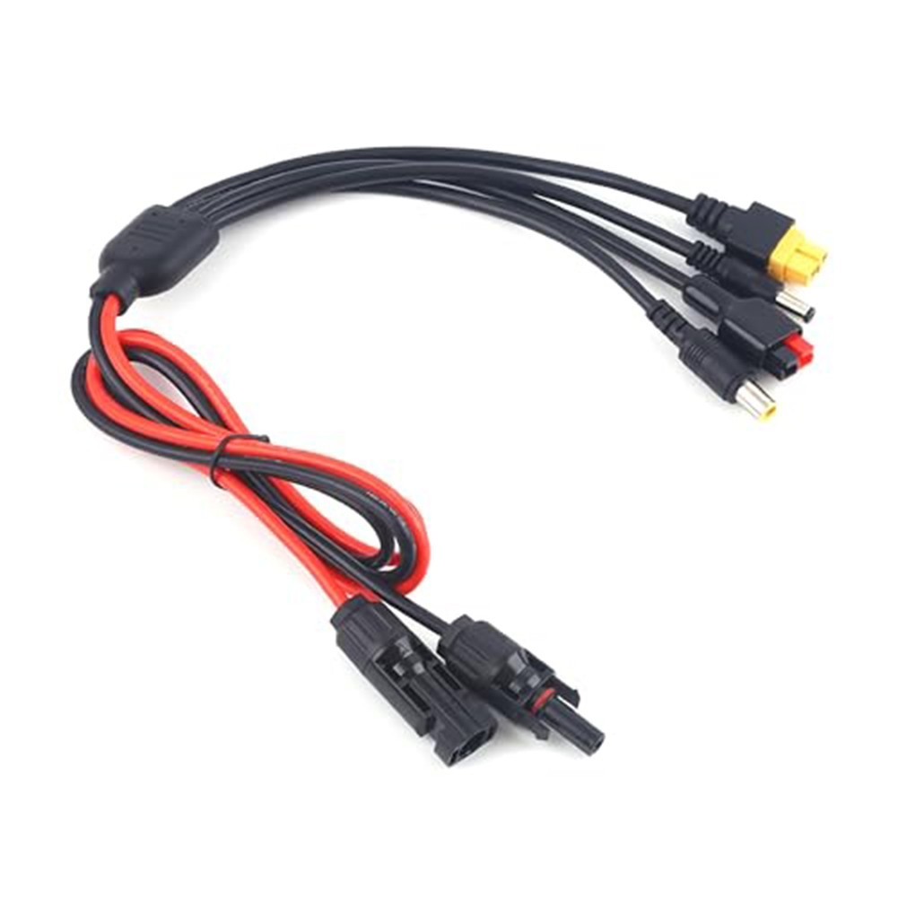 Cable de carga solar 4 en 1 para paneles solares compatibles DC8mm DC5 5x21mm- - Image 2
