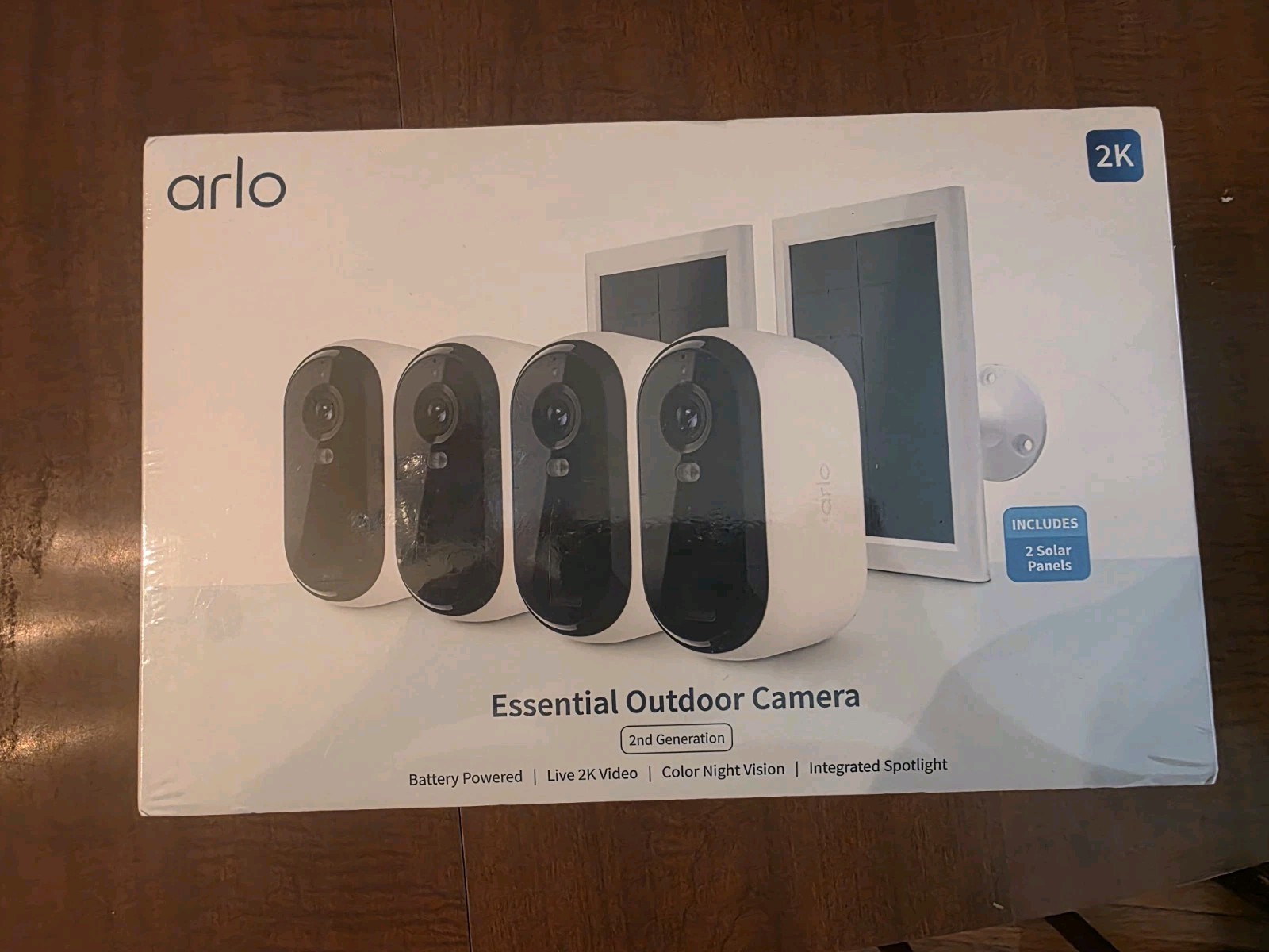 Cámaras de Seguridad Arlo, 4 Cámaras Exterior con Paneles Solares, 2K - VMK3450-
