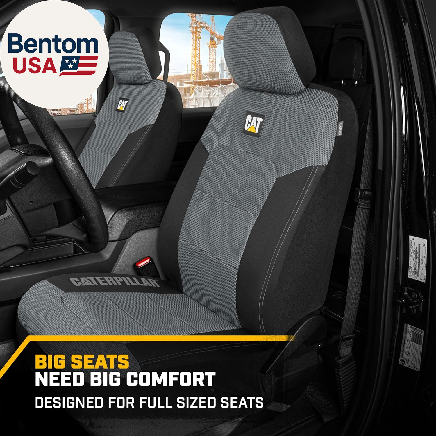Fundas de asiento automotriz Meshflex para autos, camiones y SUV - Fundas de asiento de auto grises - - Image 3