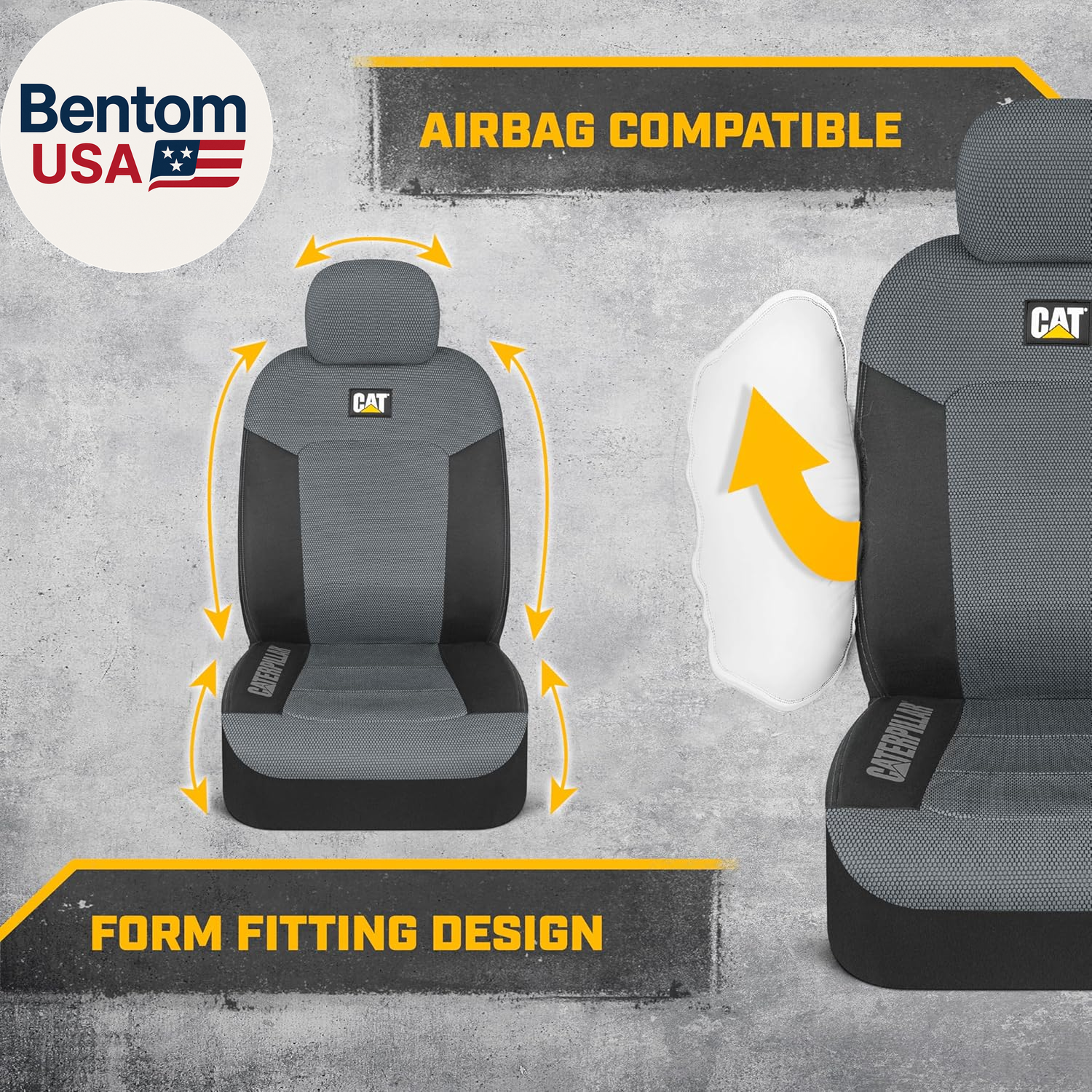 Fundas de asiento automotriz Meshflex para autos, camiones y SUV - Fundas de asiento de auto grises - - Image 4