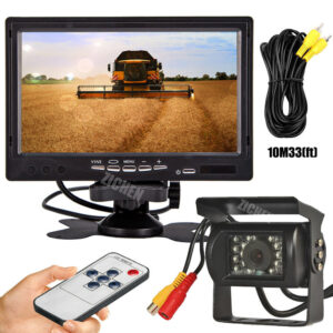 7" IPS Monitor Waterproof Rear View Reverse Camera for Truck Caravan Bus 12V-24V