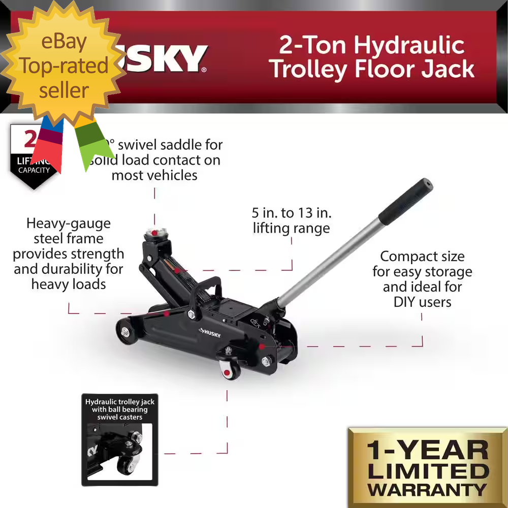 2-Ton Hydraulic Trolley Car Jack - Image 2