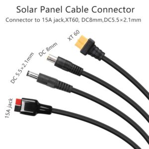 Cable de carga solar 4 en 1 para conectar paneles solares a estaciones de alimentación-
