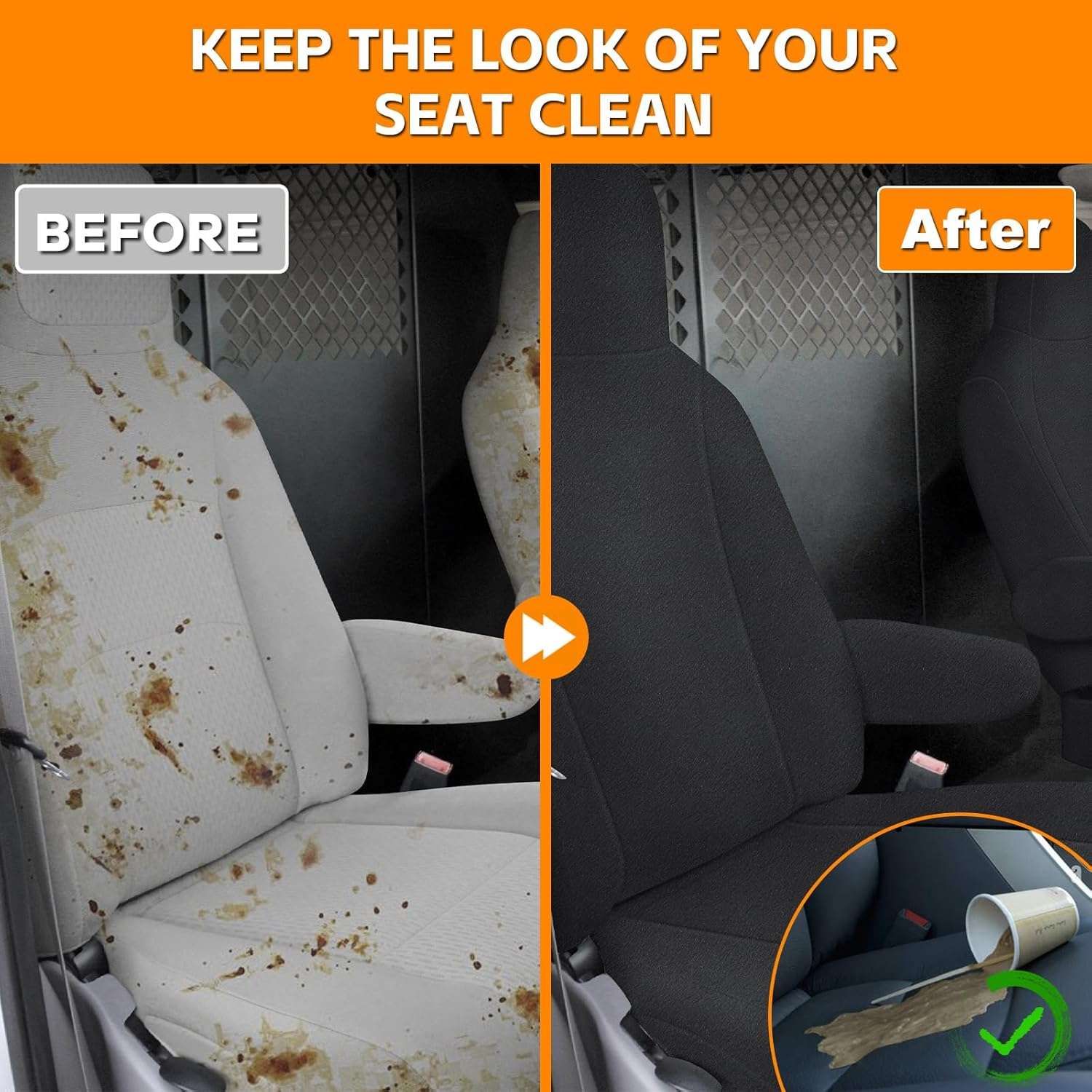 Lujosas fundas de asiento de terciopelo holandés para furgonetas Ford E150-E350 2009-2022- - Image 3