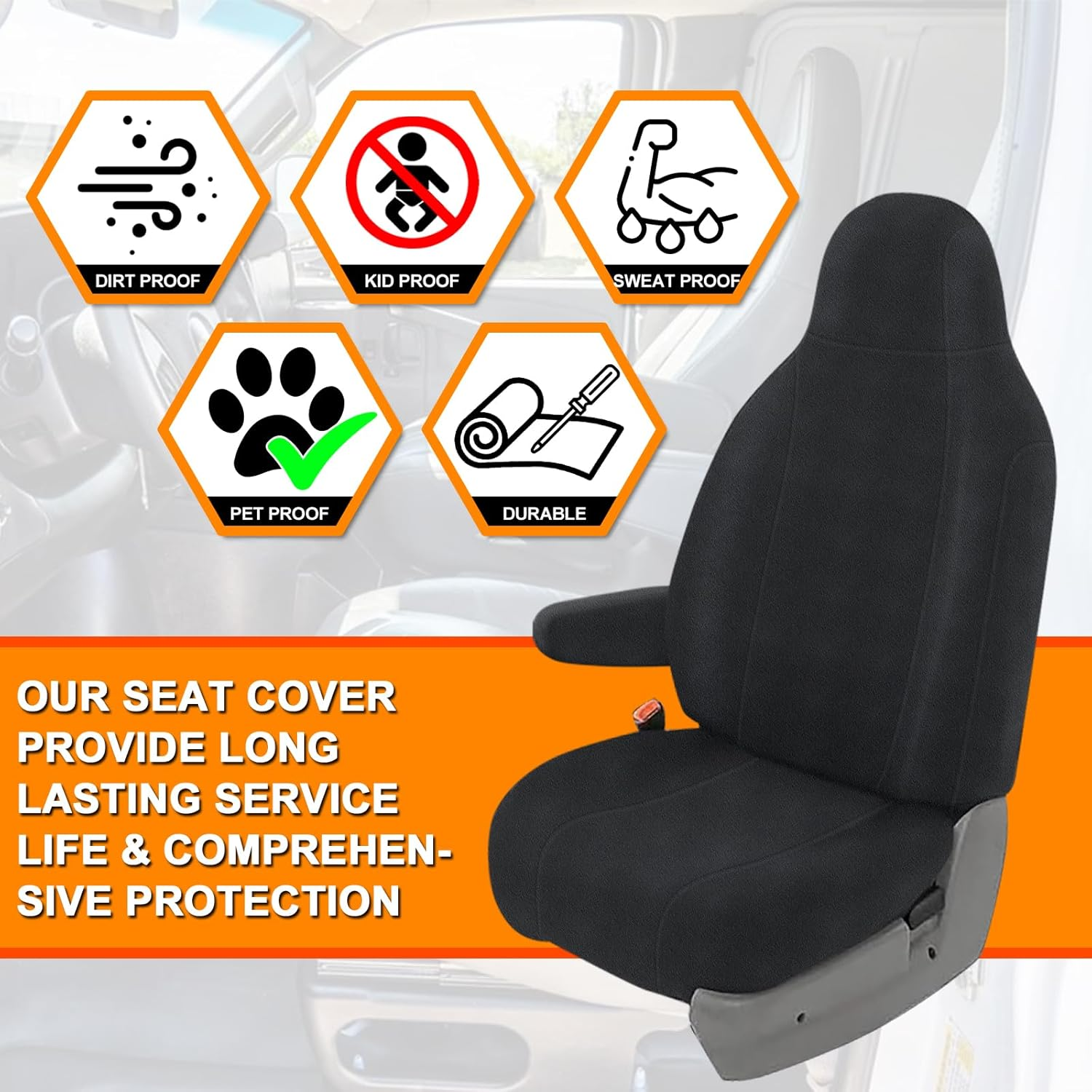 Lujosas fundas de asiento de terciopelo holandés para furgonetas Ford E150-E350 2009-2022- - Image 4