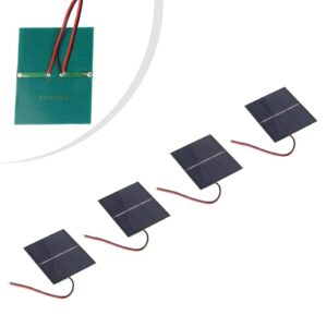 Paquete de 4 paneles solares pequeños de 065W 15V con cable para electrónica portátil alimentación 60x80 mm-