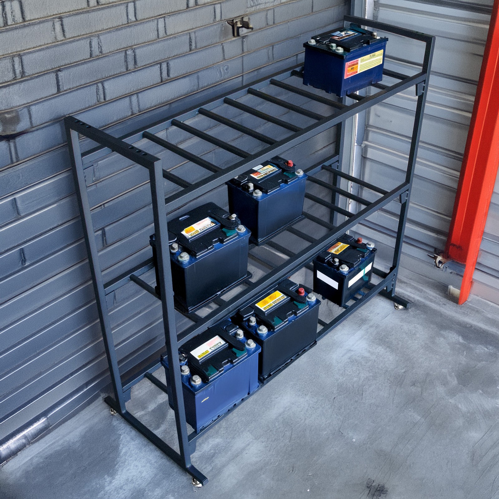 EBC Battery Black Battery Rack Stands Insanely Strong Storage Rack Holds 12 - Image 3