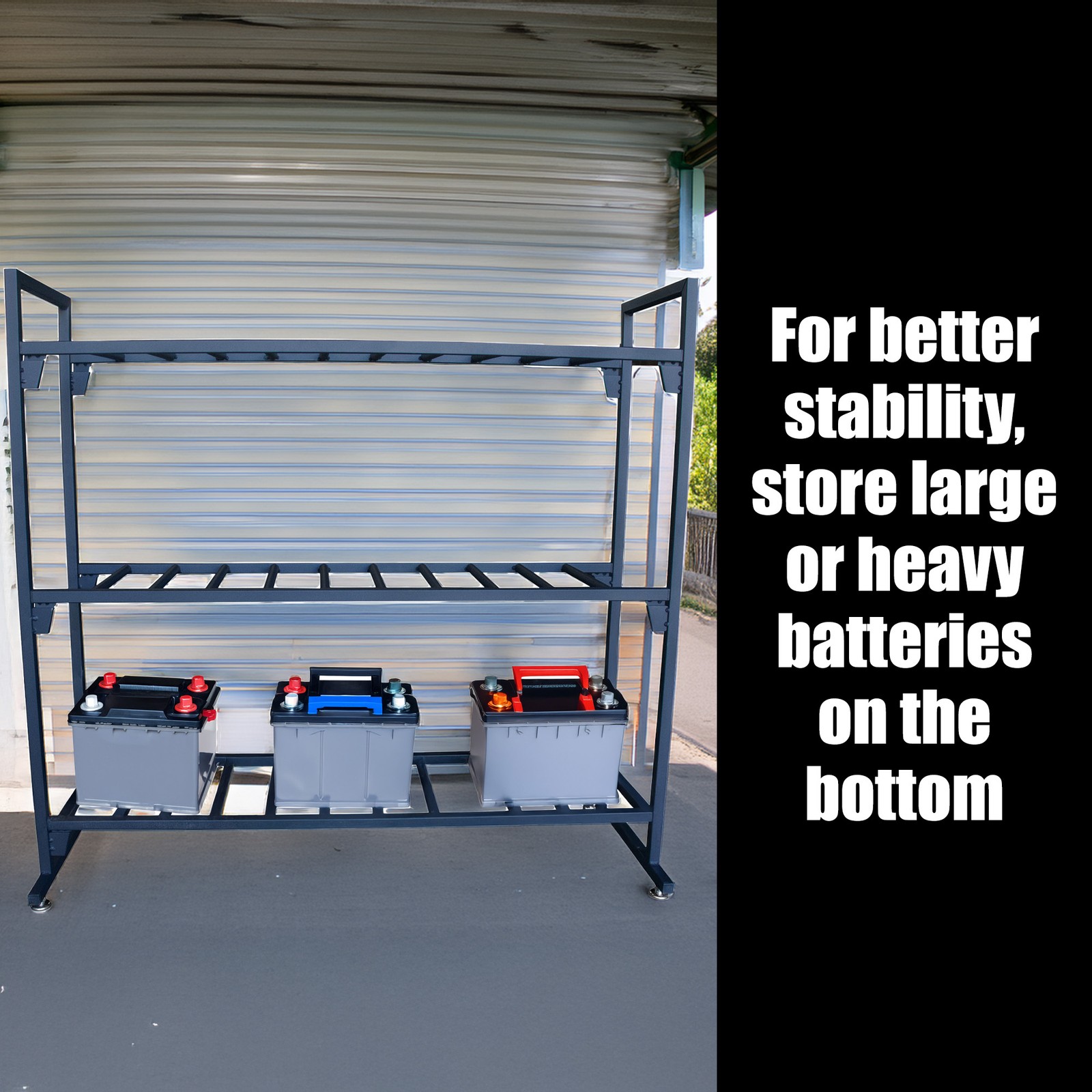 EBC Battery Black Battery Rack Stands Insanely Strong Storage Rack Holds 12 - Image 5