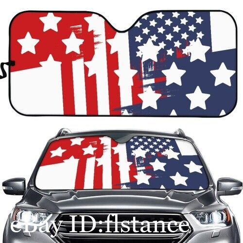 Productos automotrices - Parasoles de coche impresos con bandera americana - Parasoles de coche-