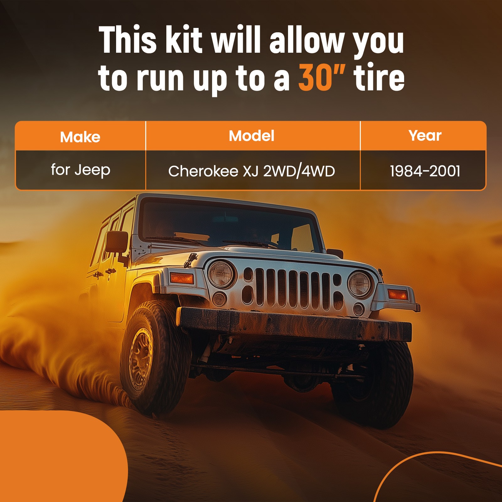 Kit de elevación de nivel para Jeep Cherokee XJ 4x4 4x4 1984-01- - Image 5