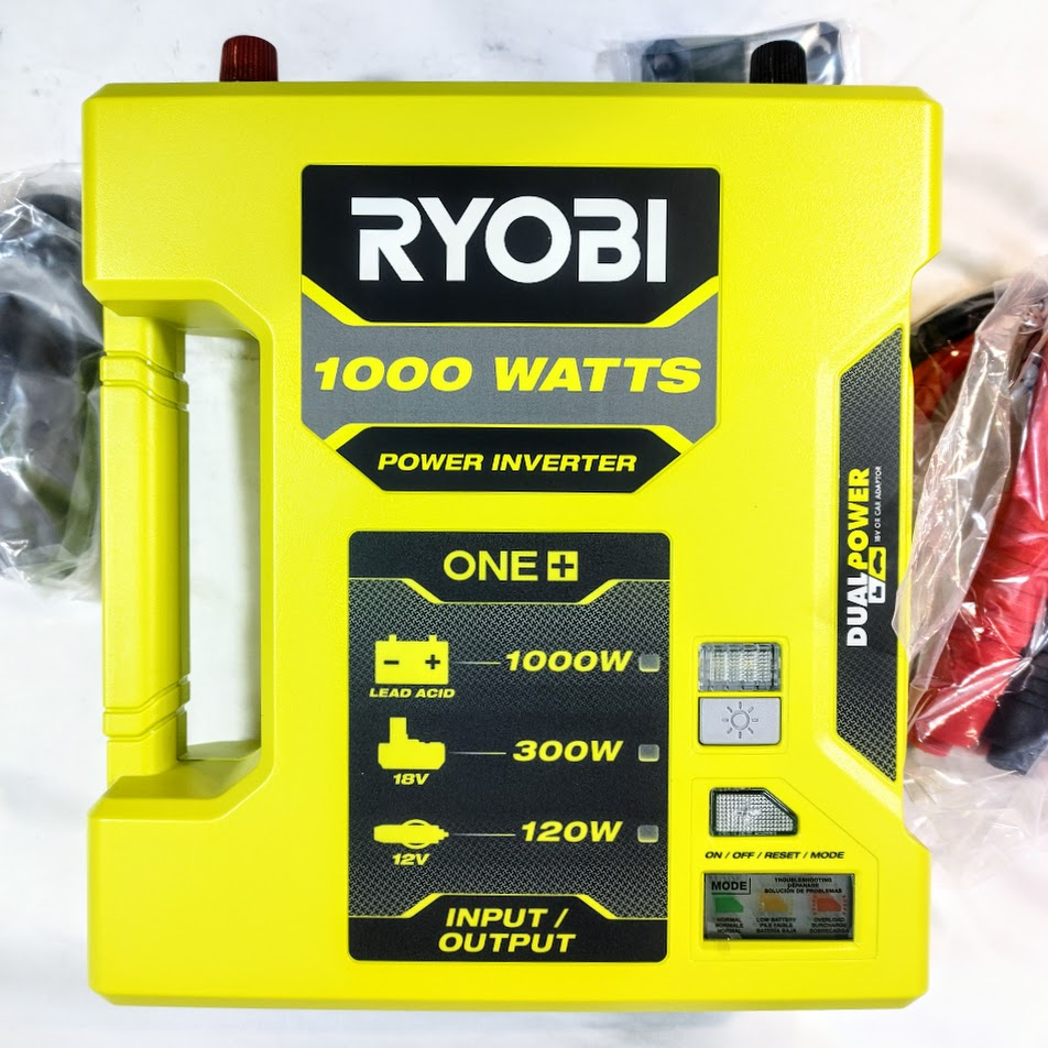 Inversor de potencia automotriz Ryobi ONE+ 18V 1000 vatios máximo 12 voltios (RYi1030A)- - Image 2