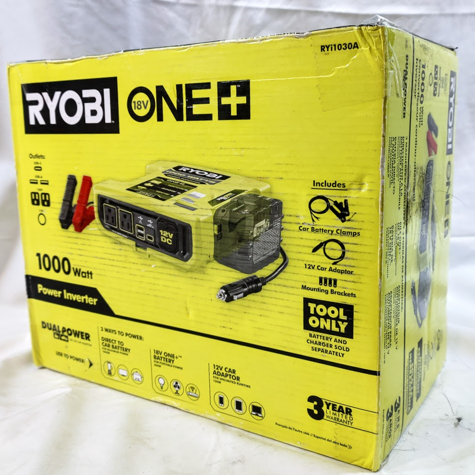 Inversor de potencia automotriz Ryobi ONE+ 18V 1000 vatios máximo 12 voltios (RYi1030A)- - Image 5