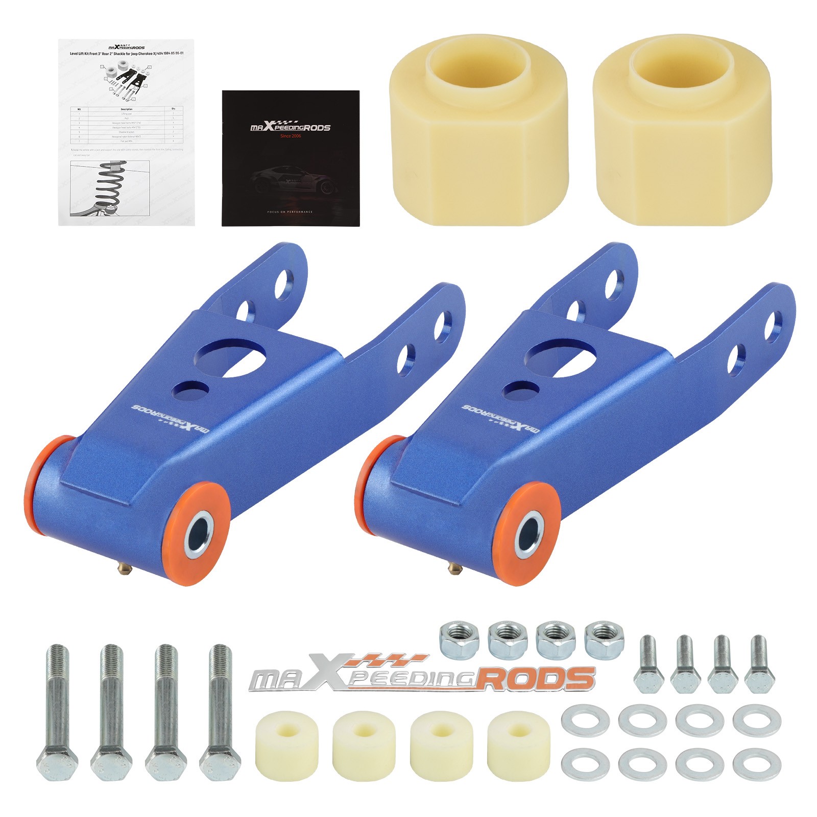 3" Front 2" Rear Full Leveling Lift Kits for JEEP Cherokee XJ 1984-01 4WD