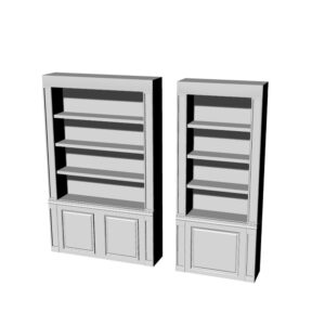 1/72 20mm Miniature Military Diorama Scenery Tall Open Bookcase Storage Shelves