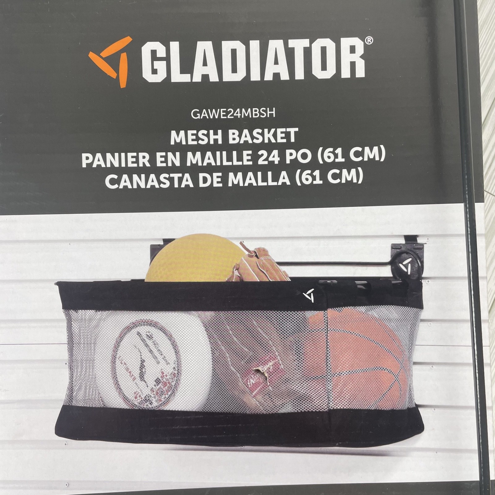 Gladiator 24" W X 12" D Mesh Basket Garage Storage for Gear Track Automotive 35# - Image 2