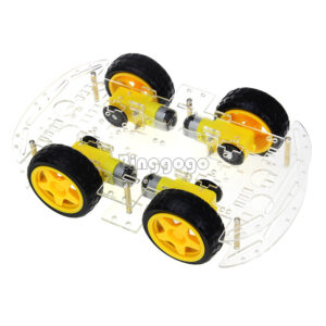 Kits de chasis de coche inteligente robot 4x4 coche con codificador de velocidad para Arduino-