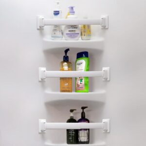 Adjustable RV Shower Corner Storage Bar- Durable Aluminum RV Corner Caddy for...