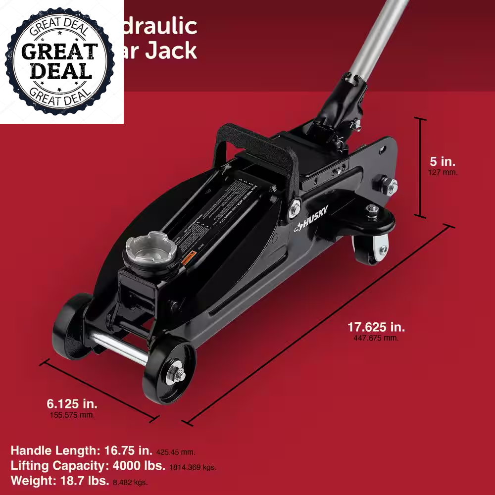 2-Ton Hydraulic Trolley Car Jack Durable Lifting Power Hand Tool Light Weight - Image 5