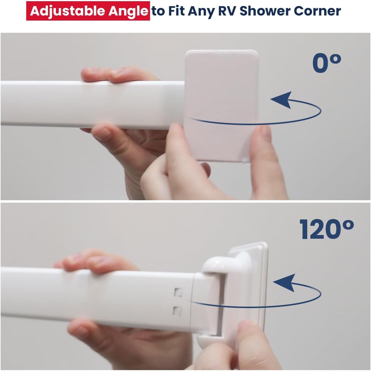 Adjustable RV Shower Corner Storage Bar- Durable Aluminum RV Corner Caddy for... - Image 3