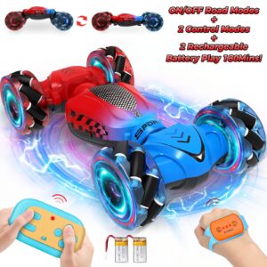 Coche de acrobacias 4x4 con detección de gestos manuales 360° RC todoterreno control remoto giro coche juguete-