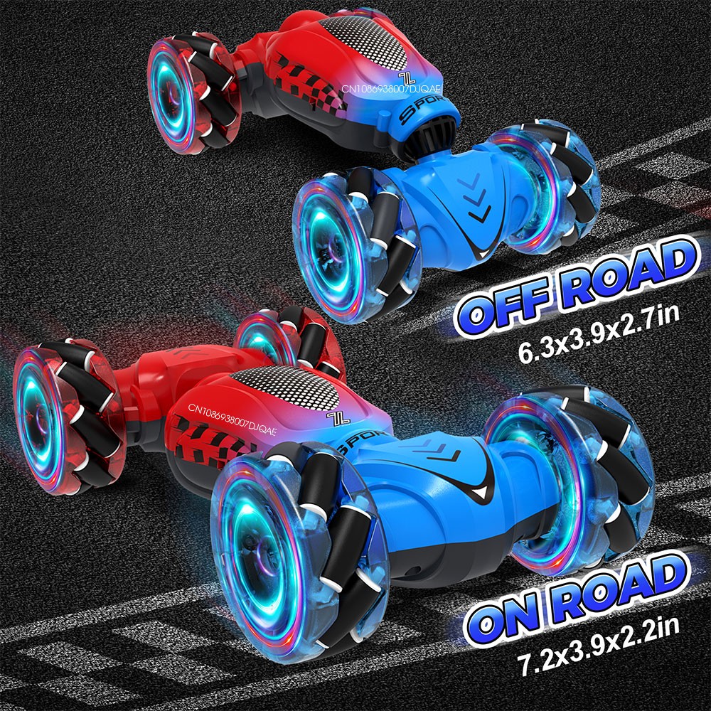 Coche de acrobacias 4x4 con detección de gestos manuales 360° RC todoterreno control remoto giro coche juguete- - Image 3