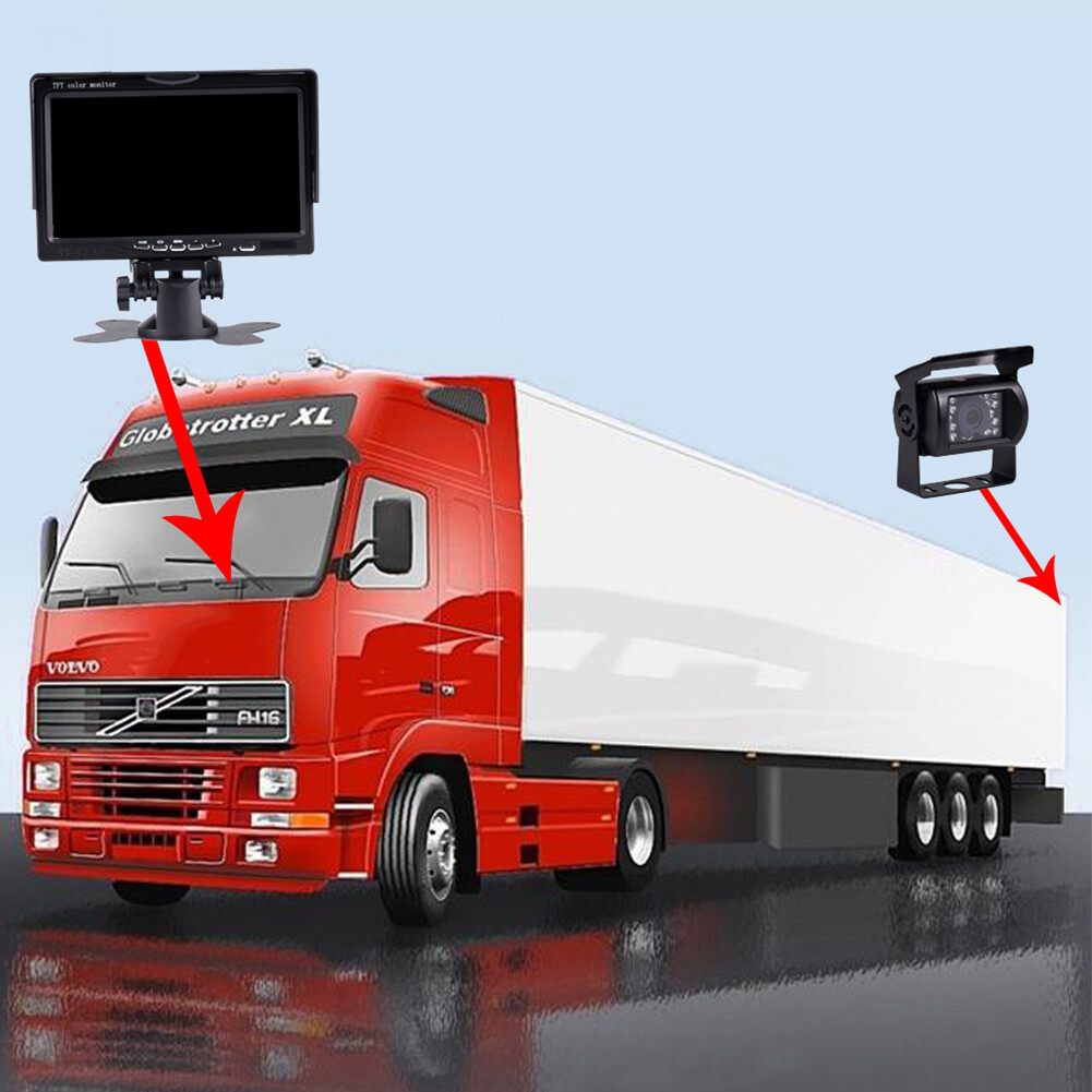 7" IPS Monitor Waterproof Rear View Reverse Camera for Truck Caravan Bus 12V-24V - Image 5
