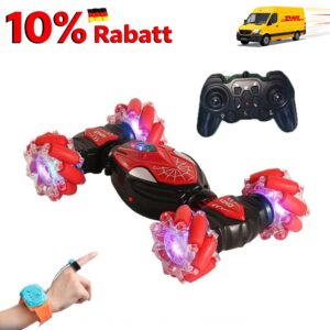 🔥¡Desalojo de almacén! Coche teledirigido 4WD RC Stunt Car con luz y control manual-