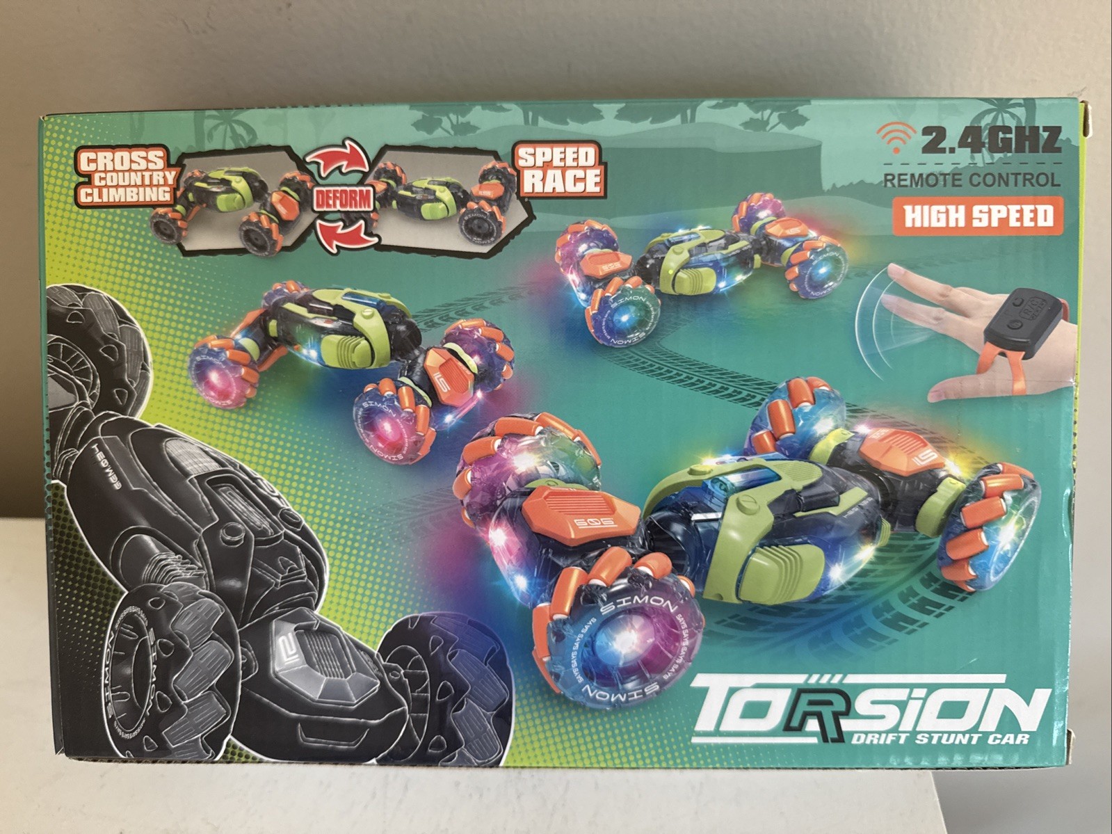 NUEVO Detección de gestos RC Coche de acrobacias Niños Juguetes Edad 6 8 12 4x4 Control remoto controlado a mano- - Image 3
