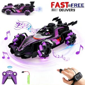 Coche teledirigido con control manual RC coche, RC Stunt Car niños 4WD RC CAR-