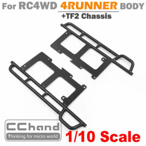 Pedales laterales de tubo de metal CC HAND para carrocería RC4WD 4RUNNER + chasis TF2-