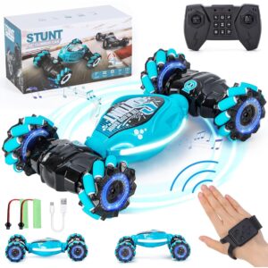 4WD Control Remoto Coche Control Manual 360° RC Stunt Coche Juguete con Luz-