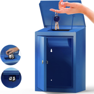 Key Drop Box for outside Wall Mount, Key Return Box for Automotive, Anti-Thief &