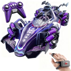 Coche teledirigido con control manual, 4WD RC Stunt Auto Twist coche con luz-