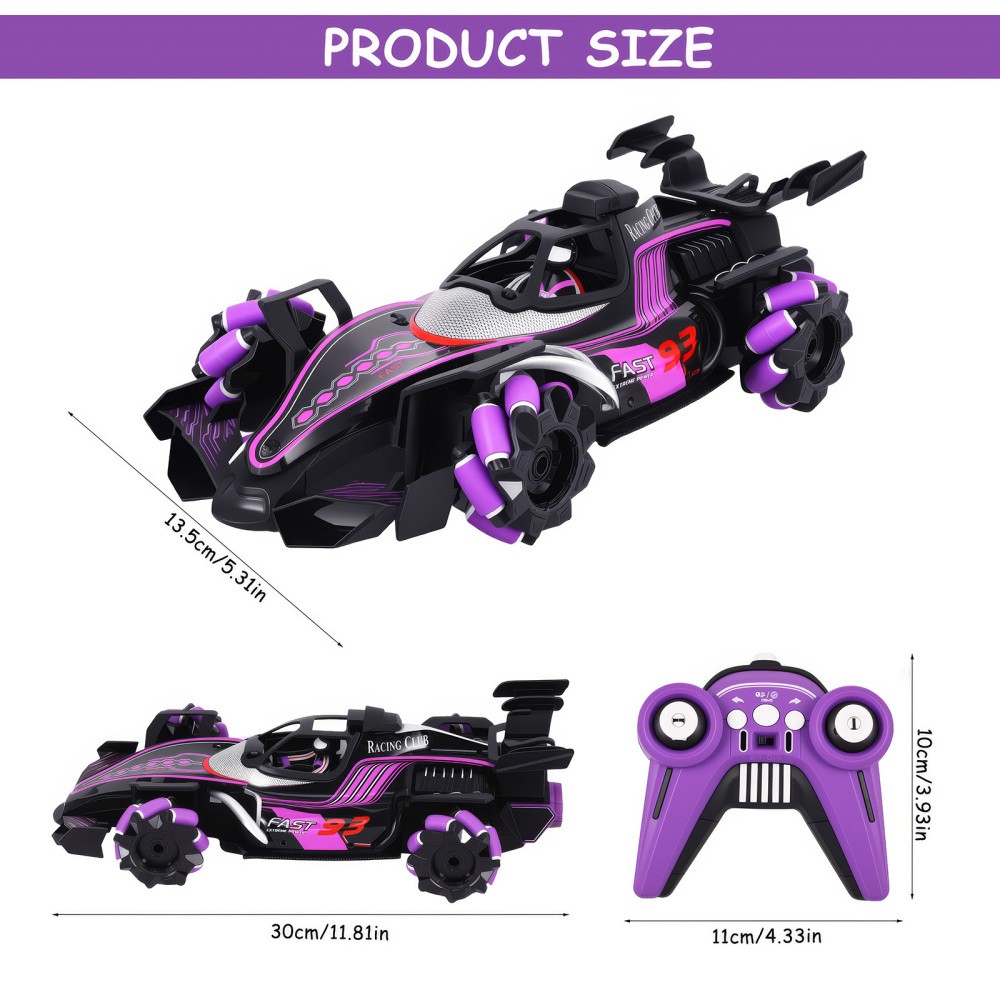 Coche teledirigido con control manual RC coche, RC Stunt Car 4WD Crawler niños- - Image 4