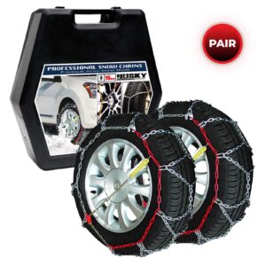 Cadenas de nieve de invierno Husky Professional 16 mm 4x4 para adaptarse a neumáticos de rueda de coche 255/40 R19-