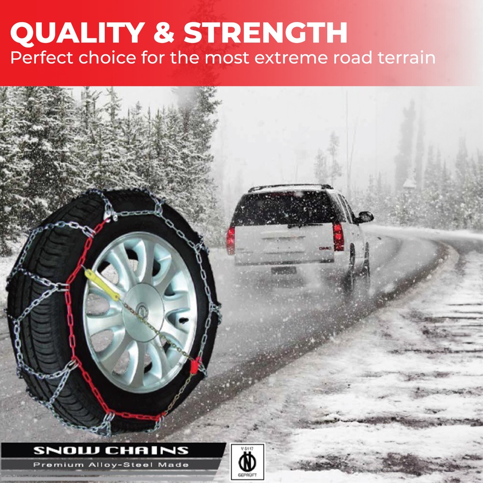 Cadenas de nieve Sumex Husky Winter 16 mm para neumáticos de rueda de coche de 18 pulgadas 4x4 par inc caja- - Image 5