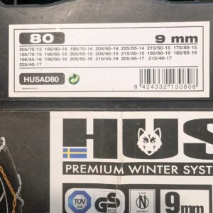 Cadenas de nieve Sumex Husky Winter 9 mm para rueda de coche de hasta 17 pulgadas 2x2 o 4x4.-