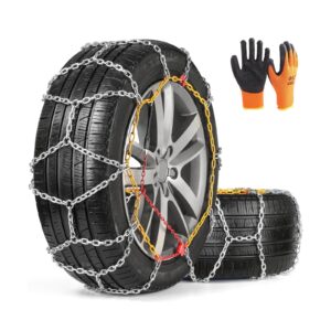 Snow Chains, Thickened and Wear-Resistant High Carbon Steel Anti Slip Tire Ch...