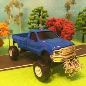 FORD, F350, Kit de elevación G-5 personalizado, antena CB de la vieja escuela, cadenas de tracción delanteras-