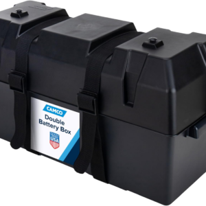 Caja de batería doble - Almacena de forma segura baterías de autocaravanas, automotrices y marinas - Función-