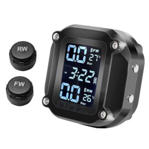 1 Juego Sensor de Neumáticos TPMS Inalámbrico Moto Sistema de Monitor de Presión de Neumáticos-