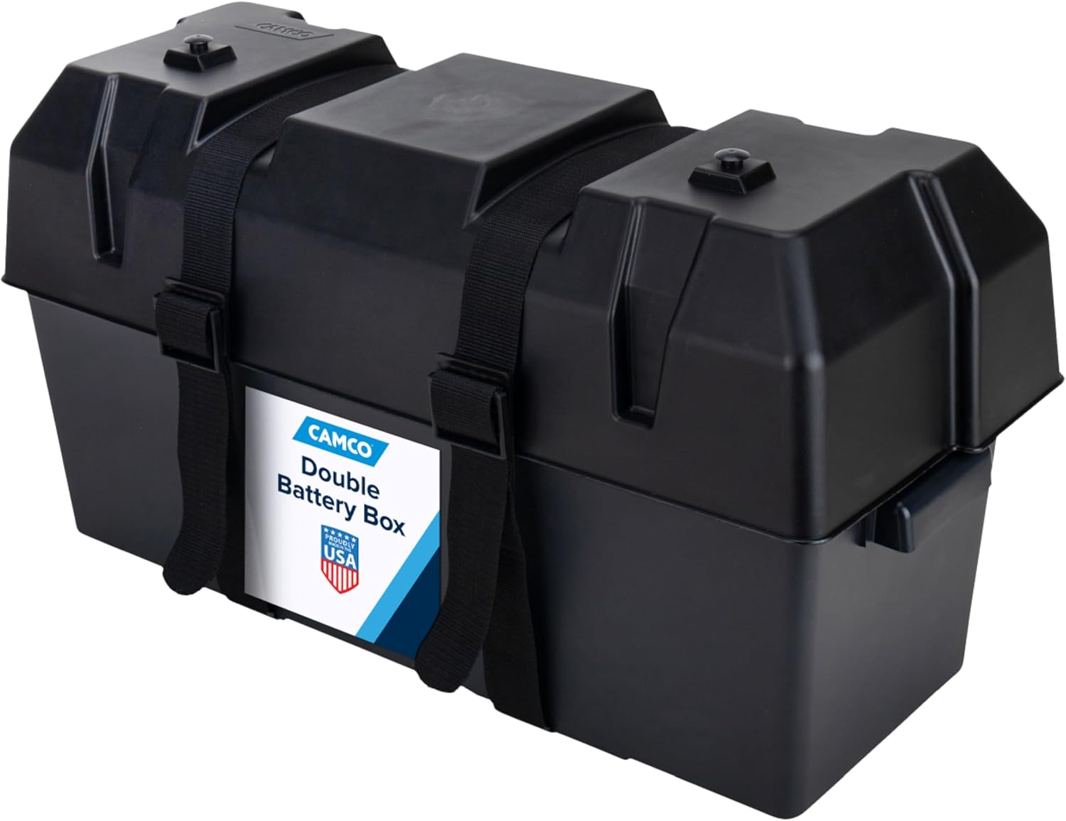 Caja de batería doble - Almacena de forma segura baterías de autocaravanas, automotrices y marinas - Función-