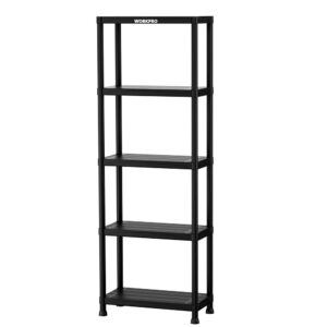 WORKPRO 5-Tier Plastic Storage Shelves 500lb Capacity Shelving Unit for Garage